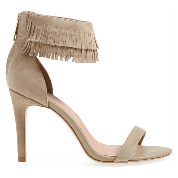 Joie Alek Fringe Ankle Strap Heels - Picture 2 of 8